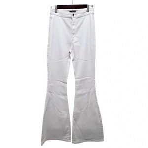 NWOT Super Swank High Rise Flare Stretchy Jeans - White, Size XL / 16